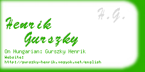 henrik gurszky business card